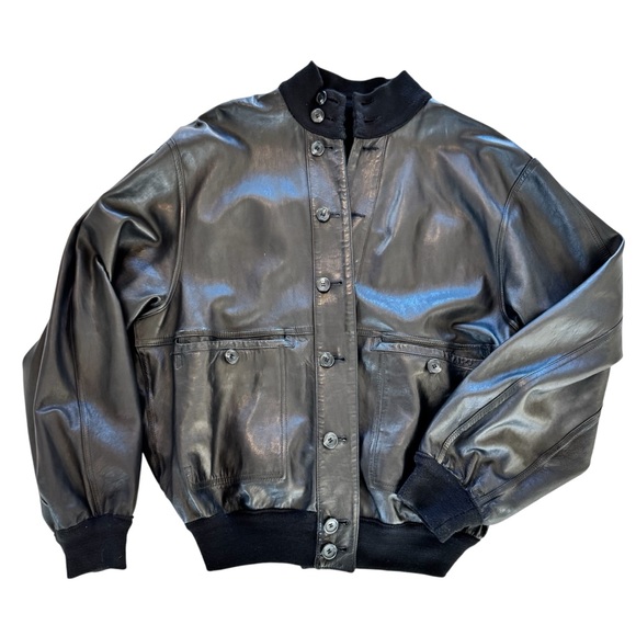 Ponte Vecchio ITALY Reversible Leather & Suede Bomber Jacket – Size 52 (L/XL)